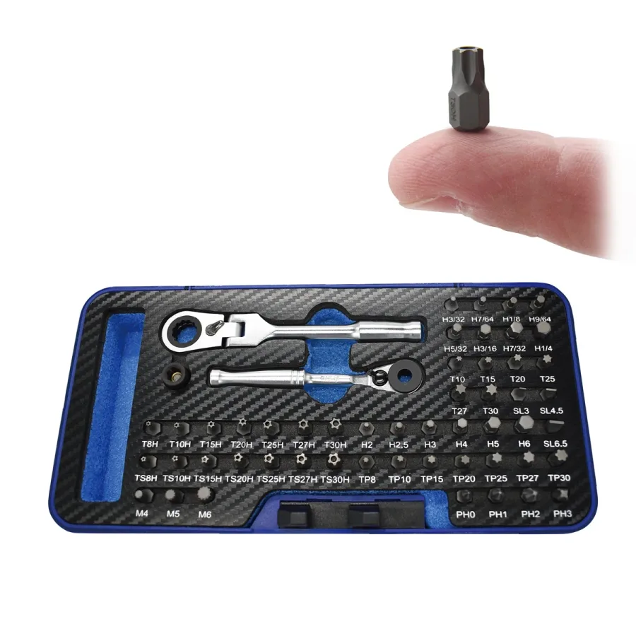 (image for) 54 Piece Nano Bit Set with Reversible Flex Head and Bit Ratc