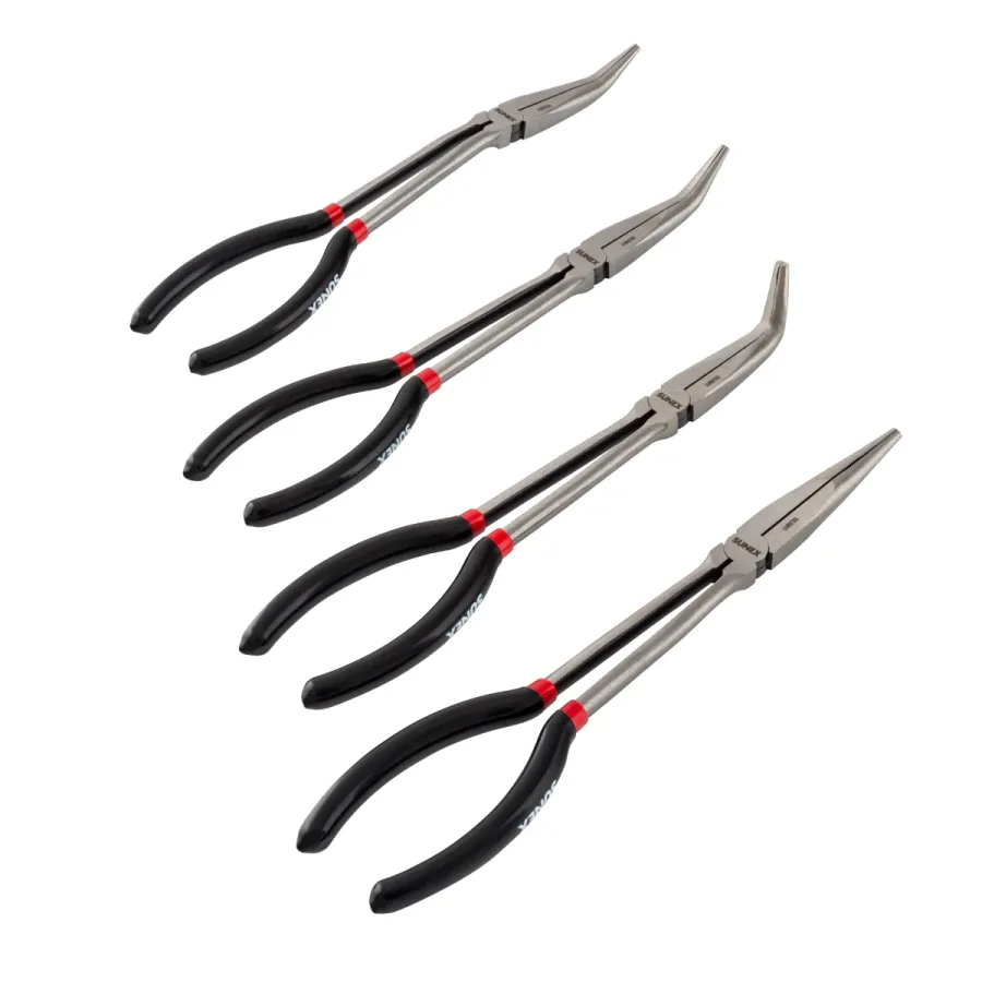 4 Piece 11 Inch Long Reach Pliers Set