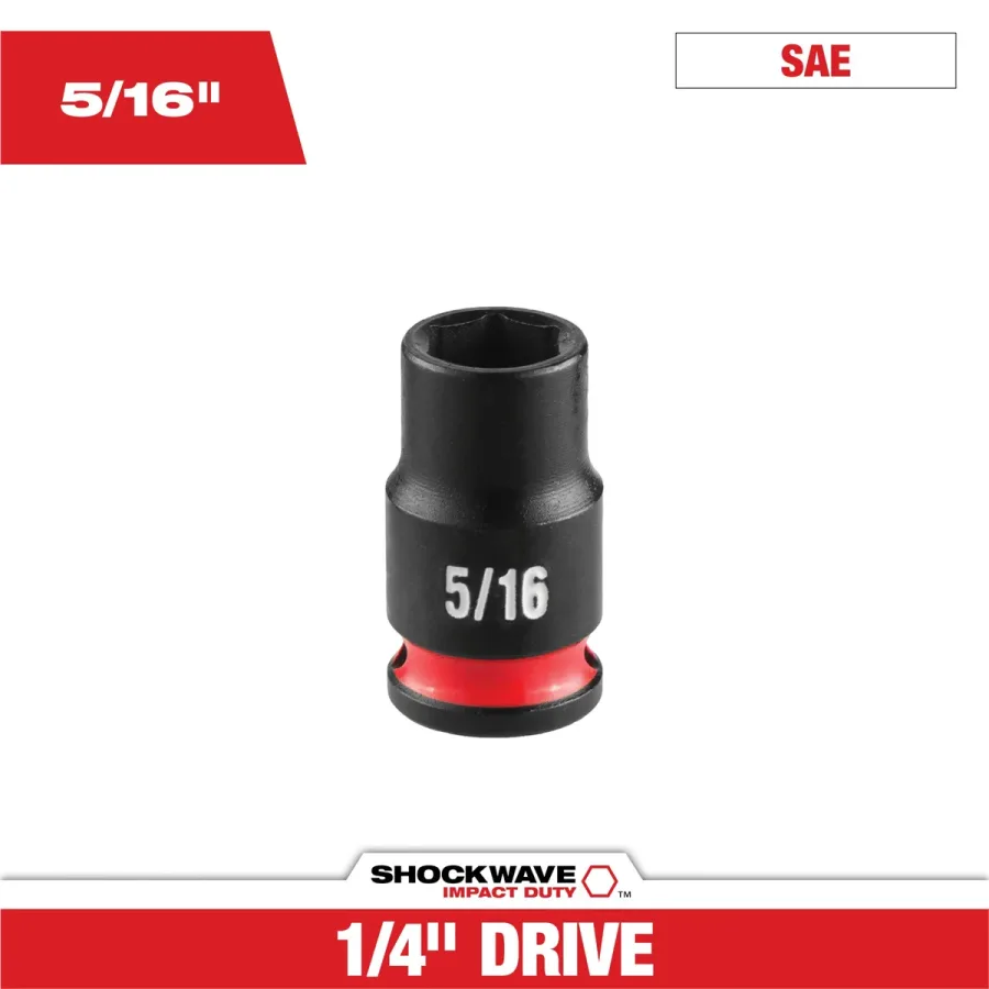 (image for) SHOCKWAVE&trade; Impact Duty 1/4" Drive 5/16" Standard 6 Poi