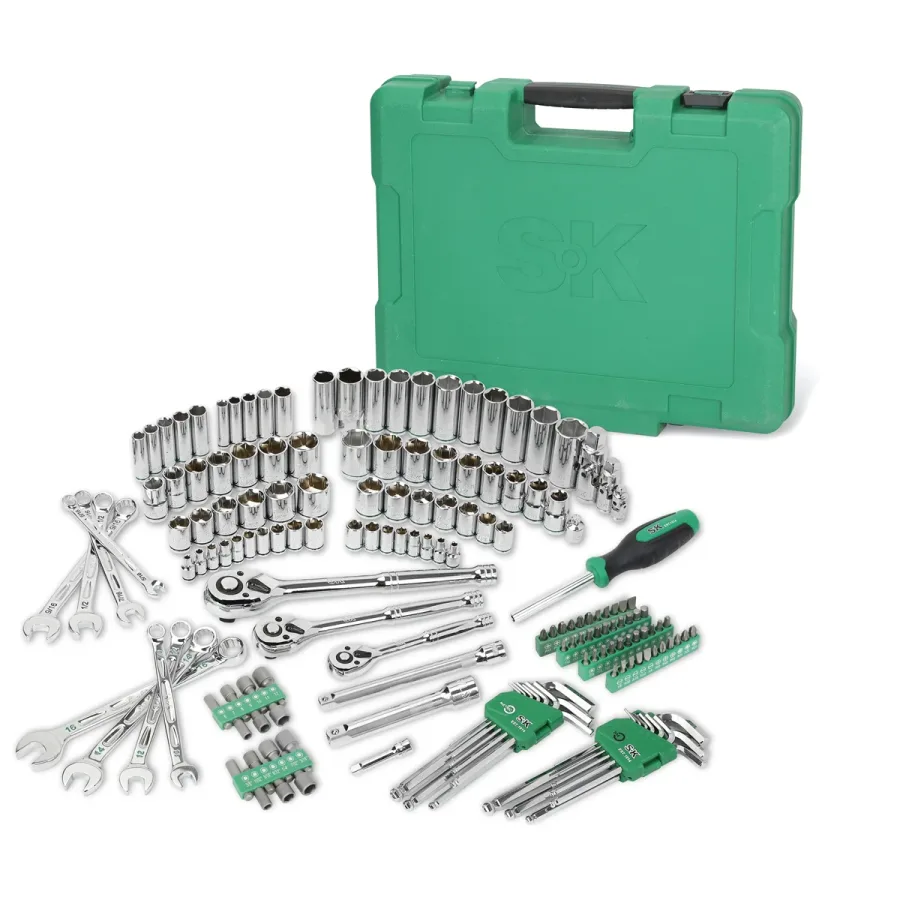 1/4", 3/8" & 1/2" Drive, 163 Piece, 6 Point, Shallow & Deep,