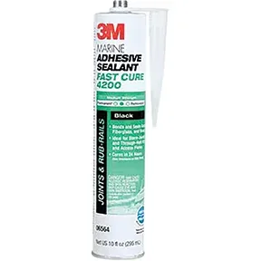 Marine Adhesive Sealant 4200FC, Fast Cure, Black, 295 mL Car
