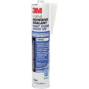 Marine Adhesive Sealant 4000 UV, White, 295 mL Cartridge