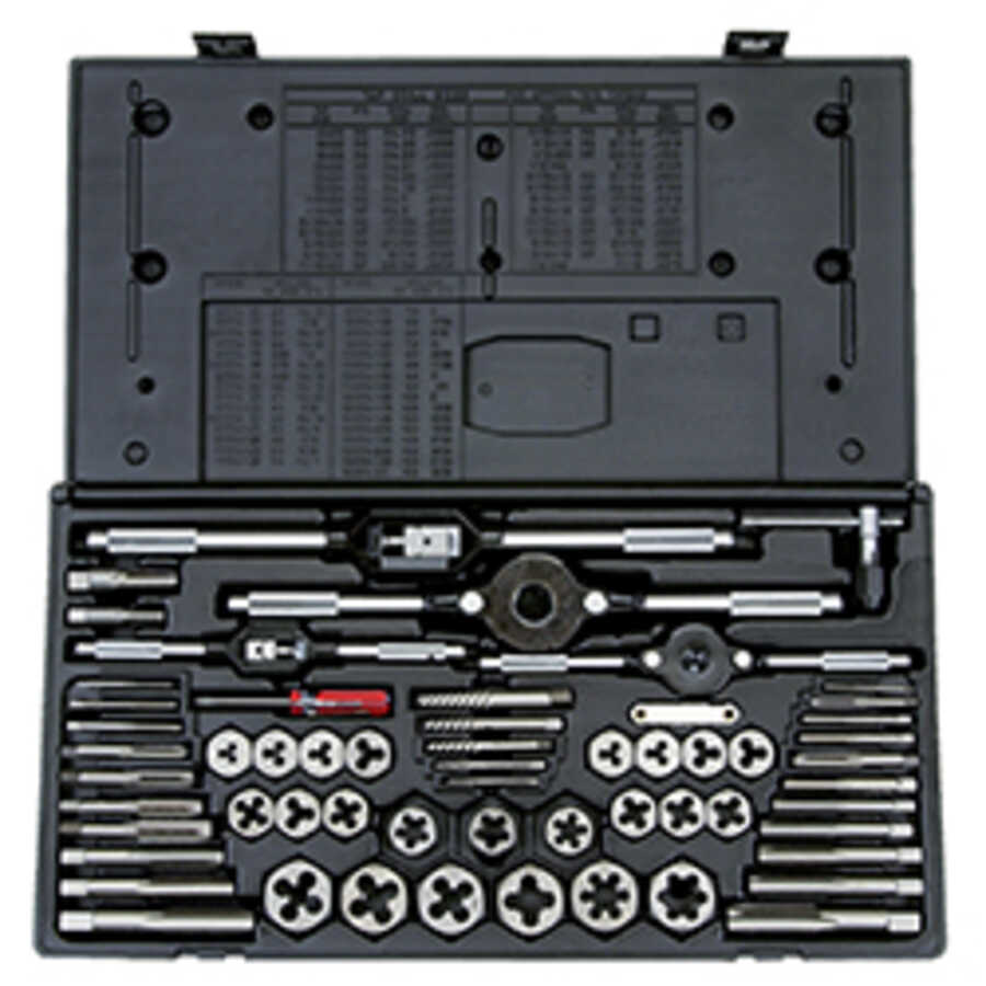 Tap and Die Set, Fractional, 58 Piece