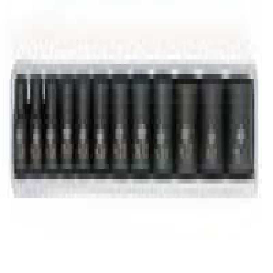 3/8 In Dr 6-Pt Std SAE Impact Socket Set - 12-Pc