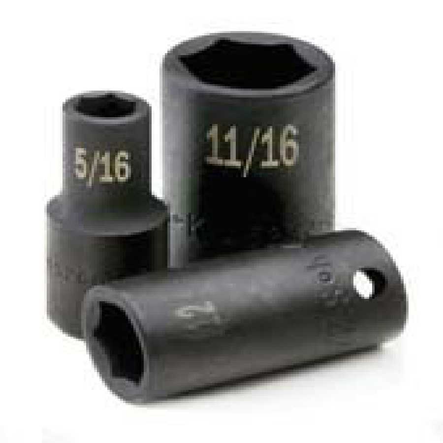 3/8 In Drive 6 Pt Std Fractional Impact Socket - 7/16 In