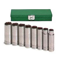 1/2 In Drive 12 Pt Deep Fractional Socket Set - 8-Pc