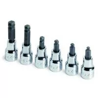 3/8 In Dr Fractional Ball Hex Bit Socket Set - 6-Pc