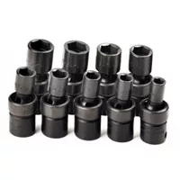 1/4 In Drive 6 Pt Swivel Metric Impact Socket Set - 9 Piec