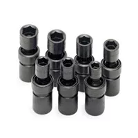 1/2 In Drive 6 Pt Swivel Metric Impact Socket Set - 7 Piece