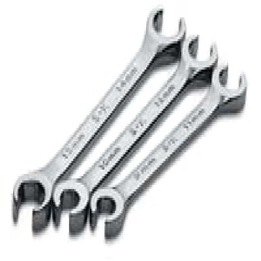 SuperKrome Metric Flare Nut Wrench Set - 3 Piece