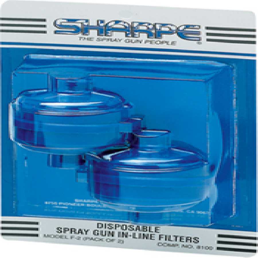 Sharpe Manufacturing Co | 8100 | Sharpe 8100 Model F-2 Disposable In-Line Air Filter 2-Pack