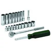 1/4 In Drive Metric Socket Set - 21 Piece