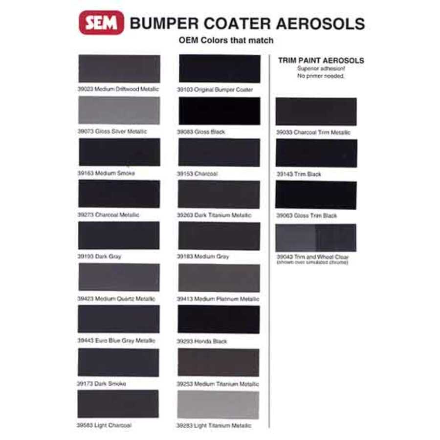 Sem Trim Paint Color Chart