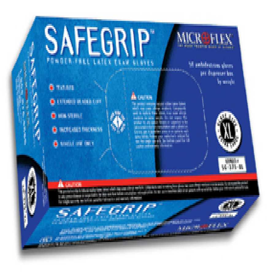 MicroFlex SafeGrip Powder-Free Latex Gloves XL SG375XL