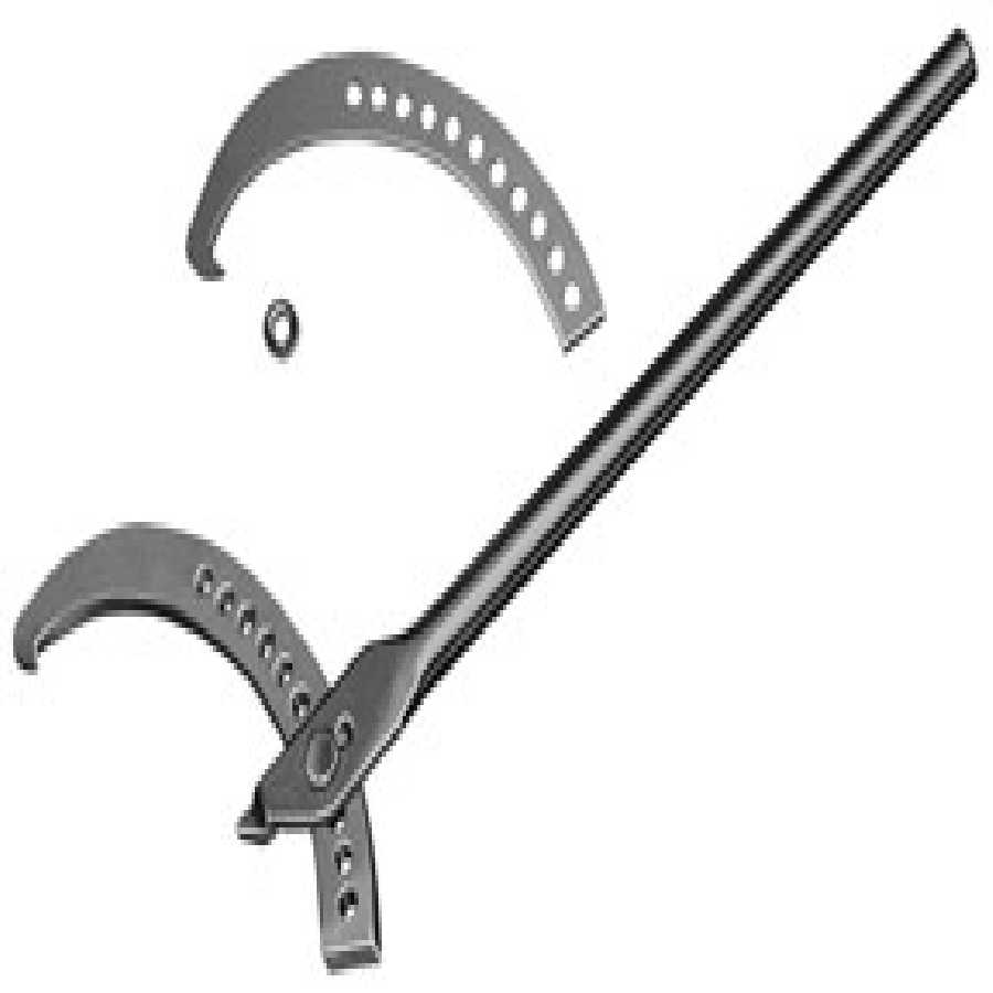 Adjustable Hook Spanner Wrench 1 Jaw