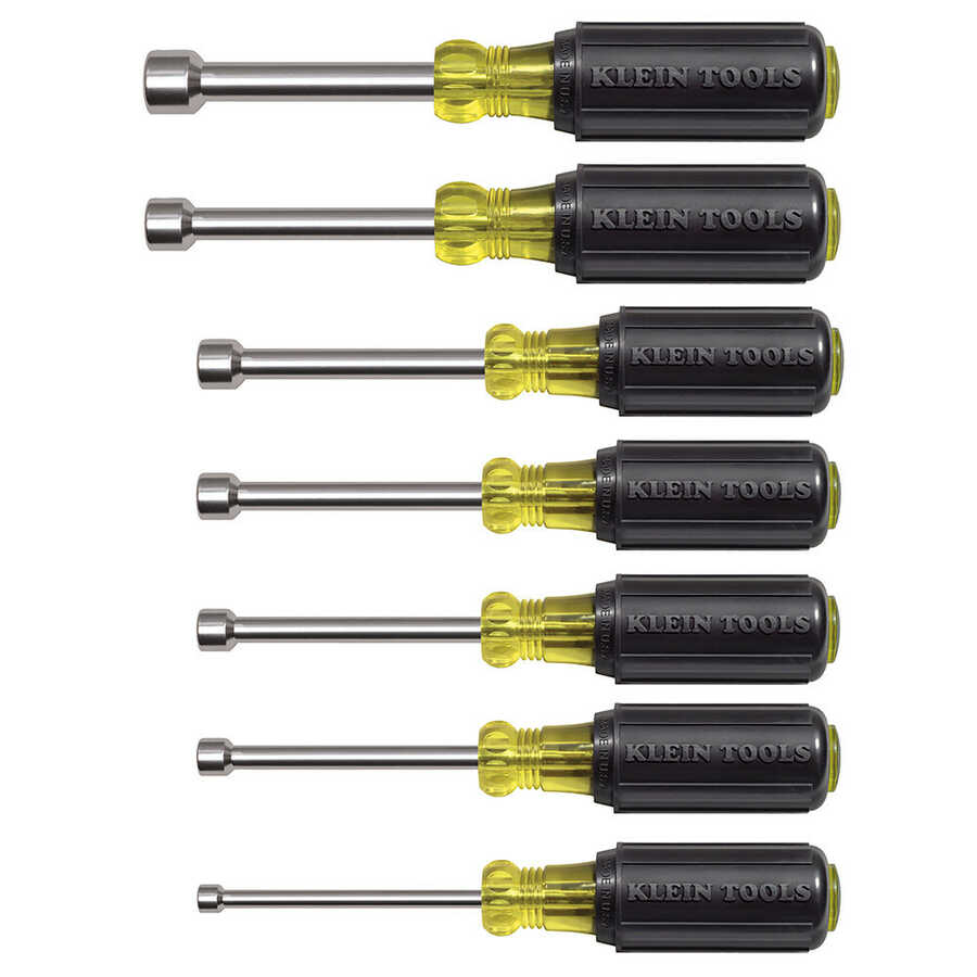 7PC MAGNETIC NUT DRIVER SET 3" SHAFTS