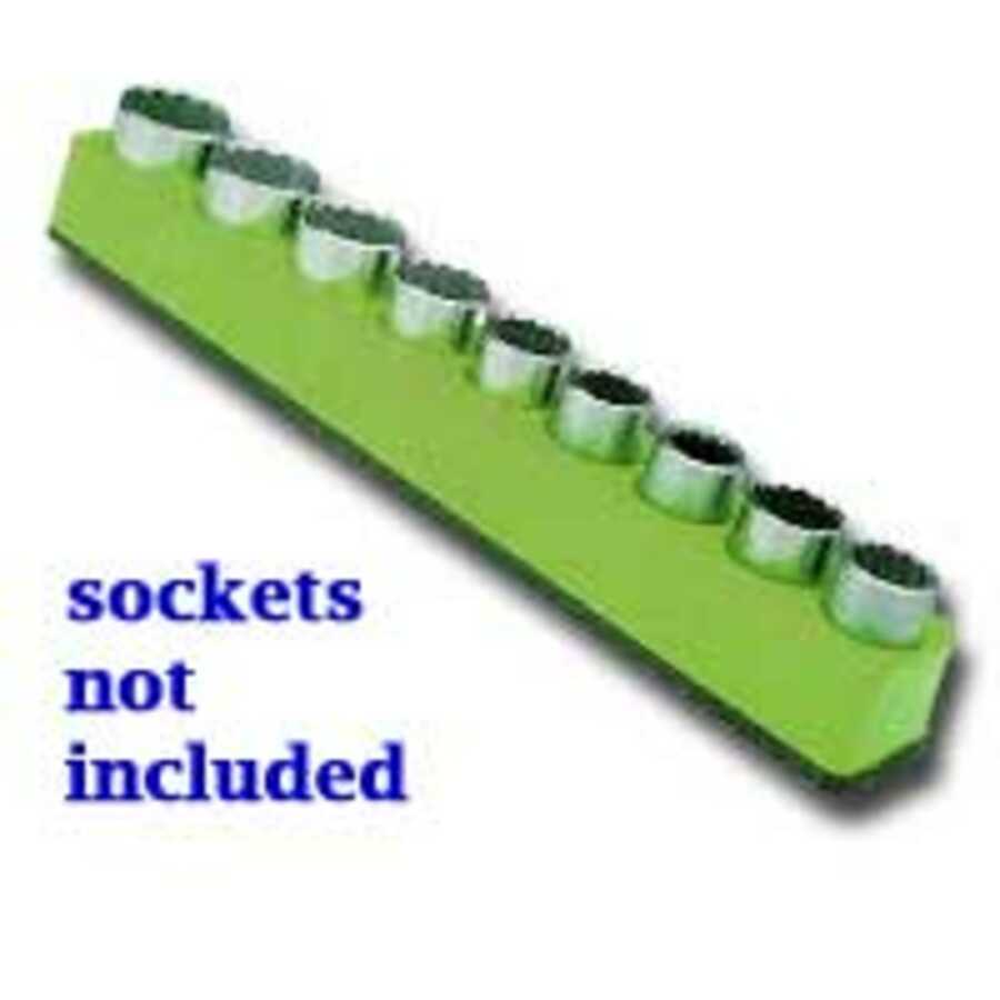 Mechanics Time Saver 1483 3//8 in Drive 14 Hole Neon Yellow Impact Socket Holder