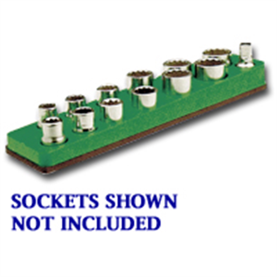 3/8 Inch Drive Shallow Socket Organizer w Magnetic Base - Dark G