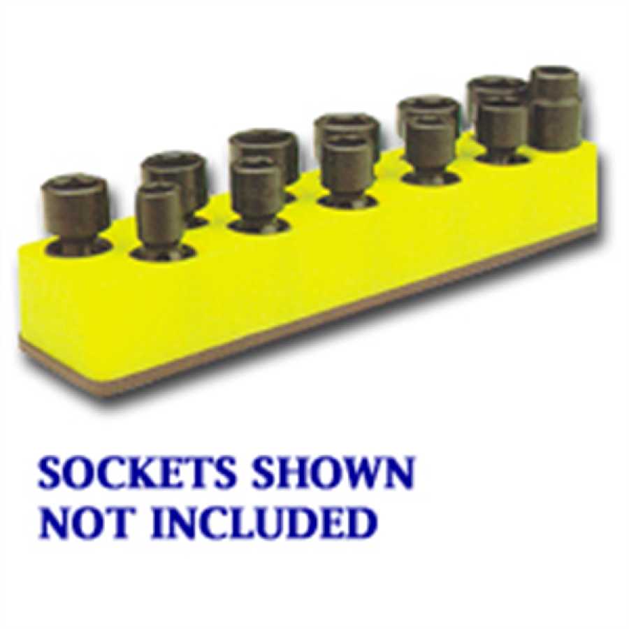3/8 In Drive Swivel / Impact Metric Socket Organizer w/ Magnetic