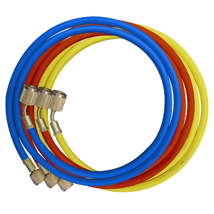 Charging Hose Set w Auto Shut Off Fitting - 96 In