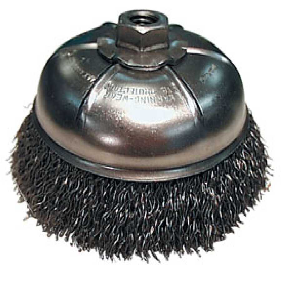 Crimped Style Wire Cup Brush - 3 In
