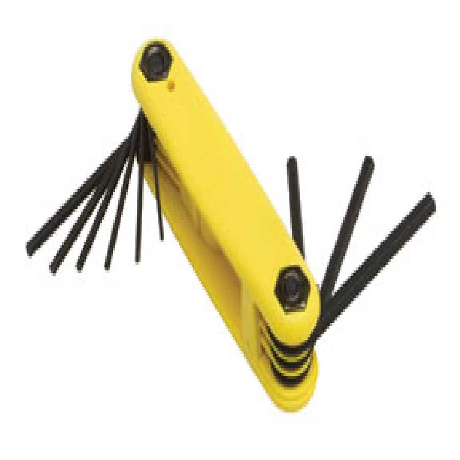 SAE Folding Hex Key Set 9 Pc