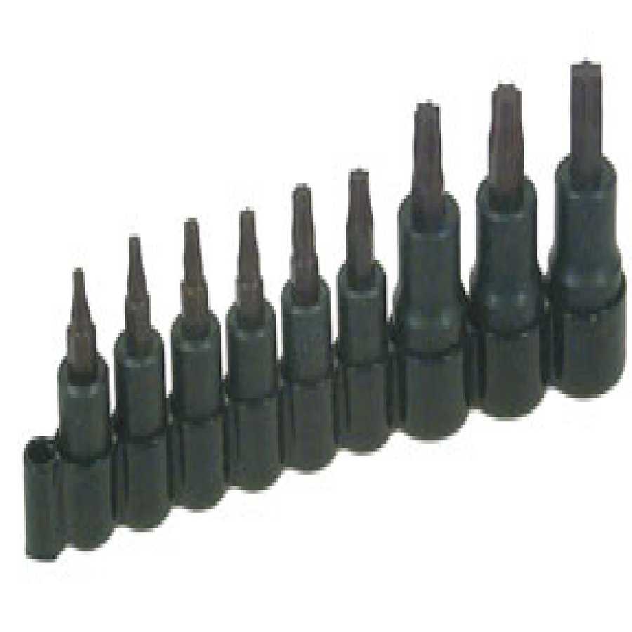 Super Torx Bit Set - T-10 To T-50 9 Pc