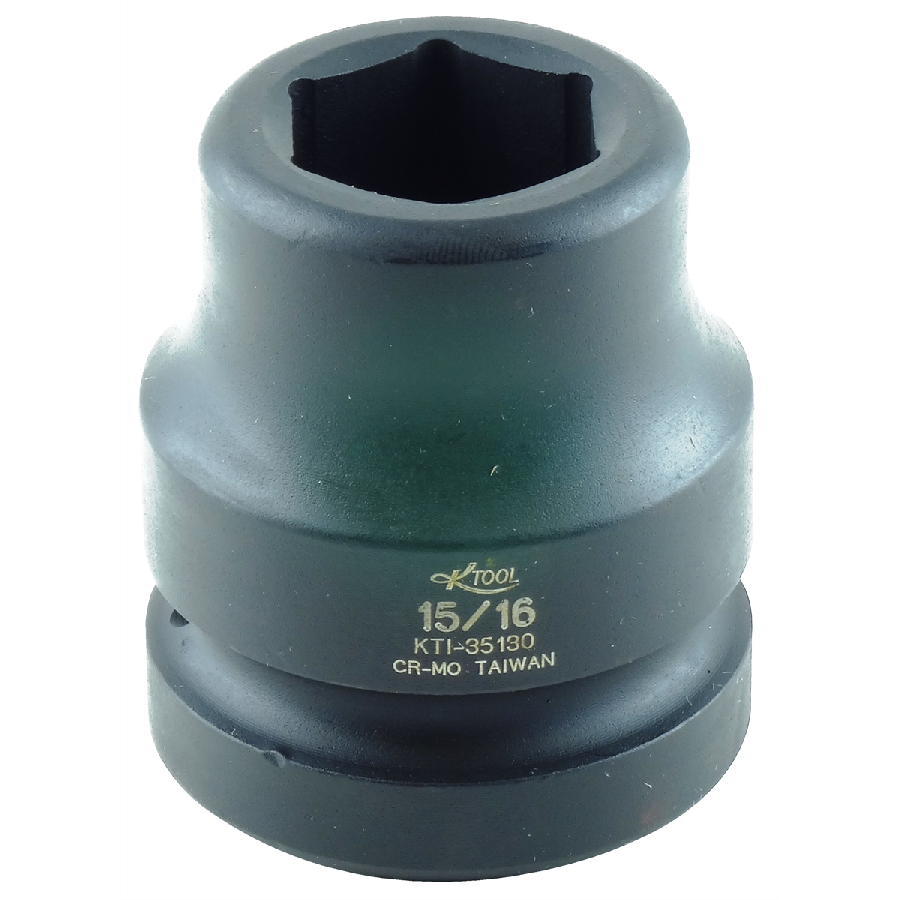 Standard Impact Socket - 1 In Dr 6 Pt - 15/16 In