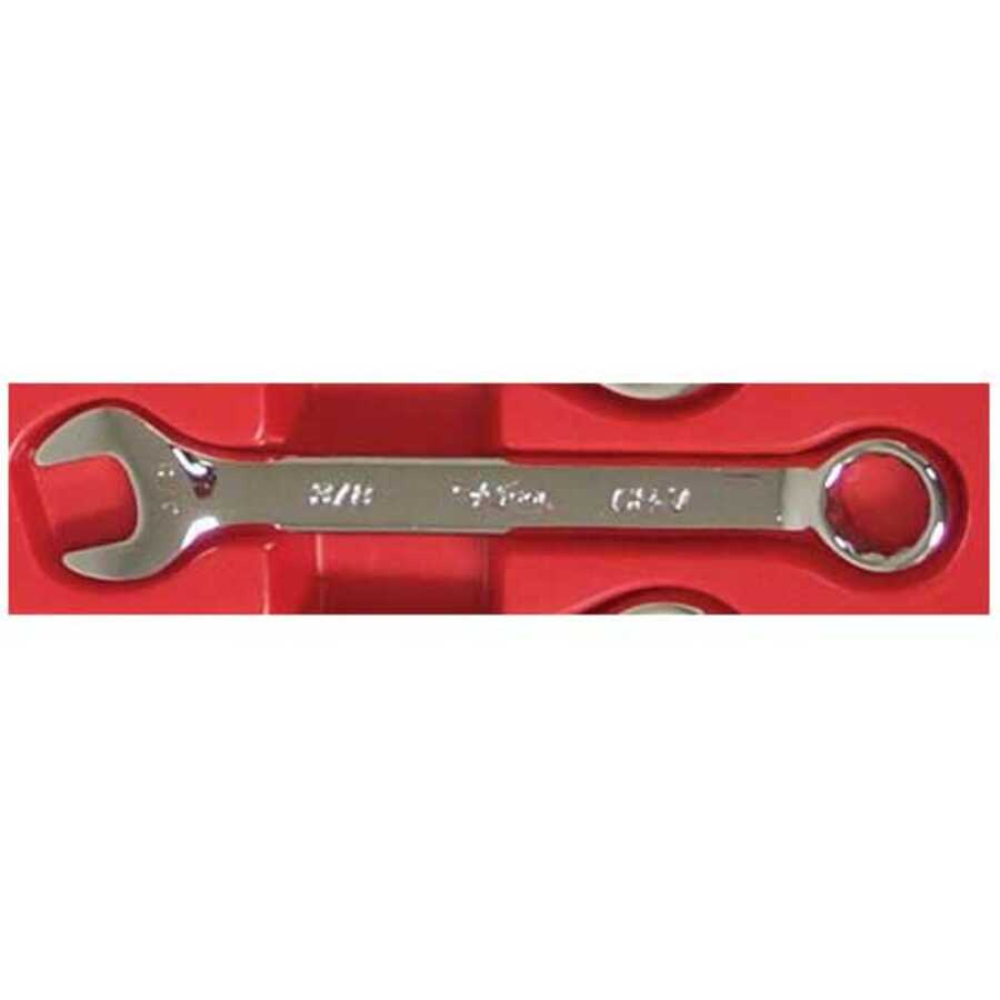 Short High Polish Fractional Combination Wrench - 3/8 In