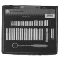 3/8 In Dr 12 Pt Std/Deep Socket Set - 21 Pc