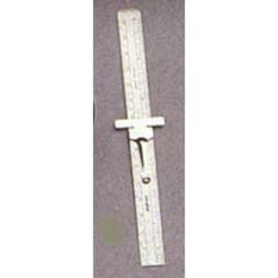 6 Inch Stainless Steel Pocket Ruler w Pocket Clip