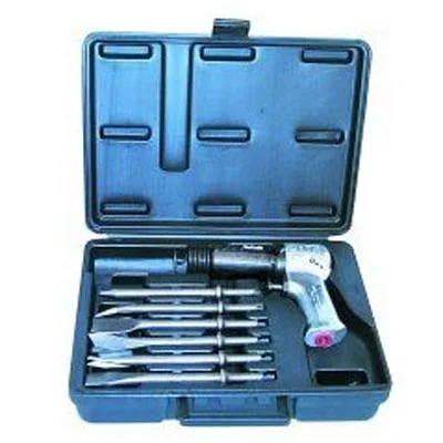 Air Hammer Kit w/ 5 Chisels and Case