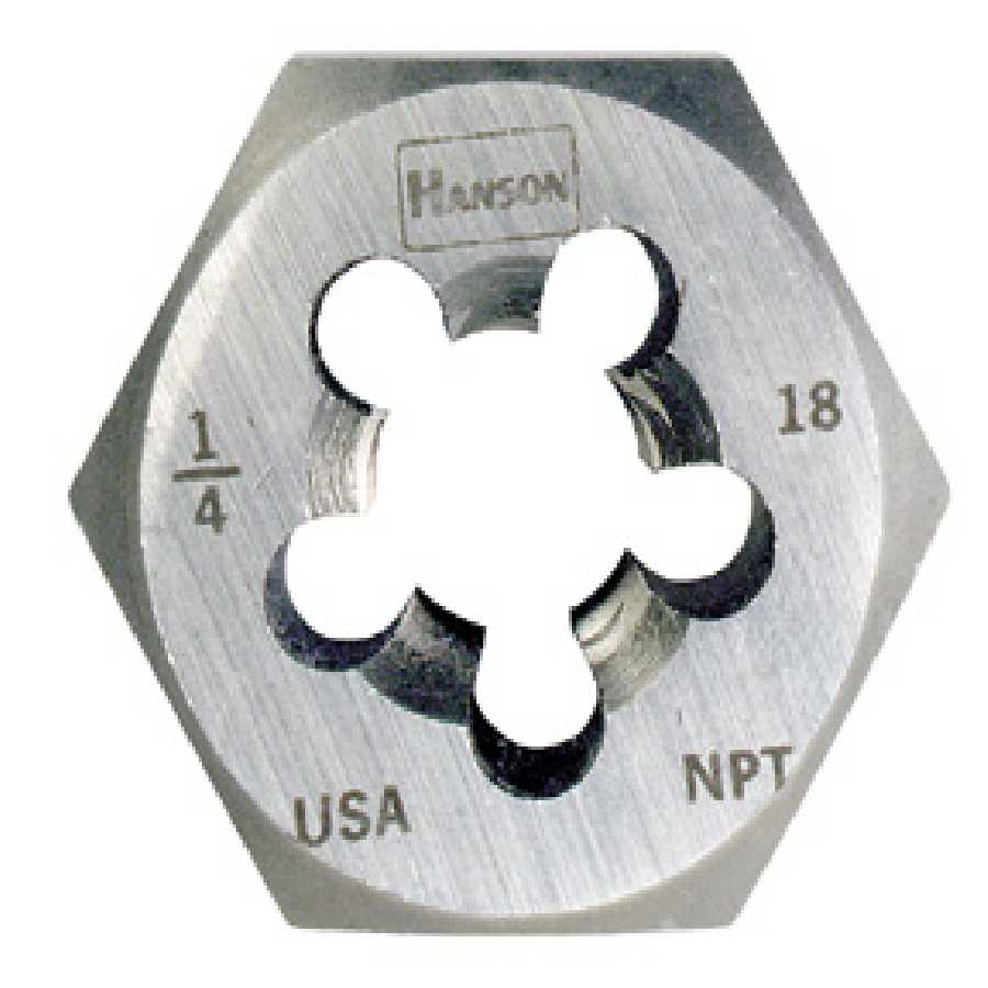 High Carbon Steel Rethreading Die - 1/4In 18 NPT
