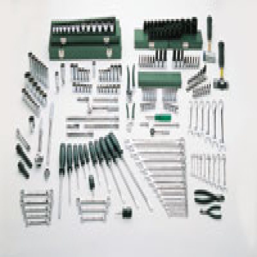 218-pc Mechanics Tool Set w/ 12-Dr Chest, 7-Dr Cabinet