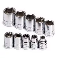 3/8 In Dr 6-Pt Std Fractional Socket Set - 10-pc