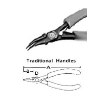 Needle Nose Pliers - Curved Head - Smooth Jaw