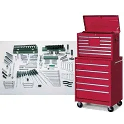 215-Pc Mechanics Tool Set with 5-Dr Cabinet and 10-Dr Ch