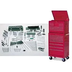 215-Pc Mechanics Tool Set with 8-Dr Cabinet and 10-Dr Ch