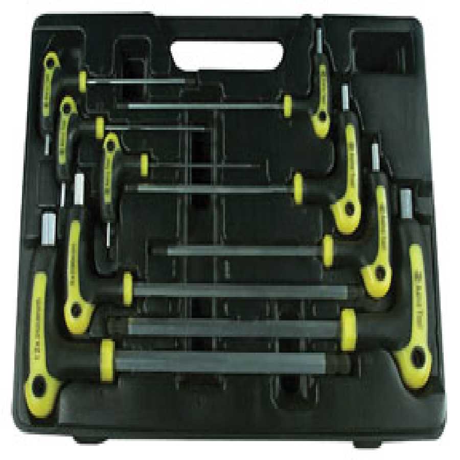 T-4 Handle Ball Point & Hex Key Metric Wrench Set
