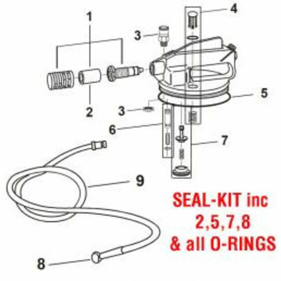Seal Kit for Vacuum Brake Bleeder 9961 & 0051