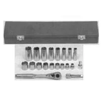 3/8 In Drive 6-Pt Std / Deep Socket Set - 20-Pc