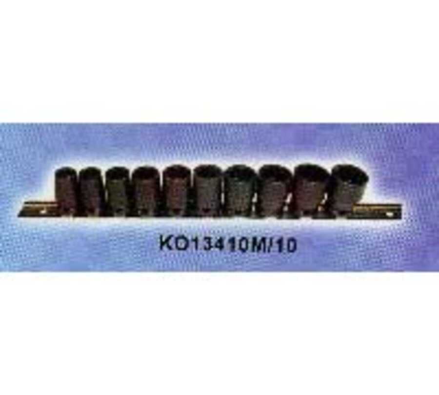 3/8 In Dr Shallow Surface Impact Socket Set - 10-19 mm