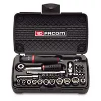 Facom 1/4 In Dr 6-Pt Standard Metric Socket Set - 38-Pc