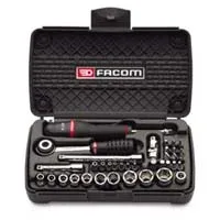 (image for) Facom 1/4 In Dr 6-Pt Standard Metric Socket Set - 38-Pc