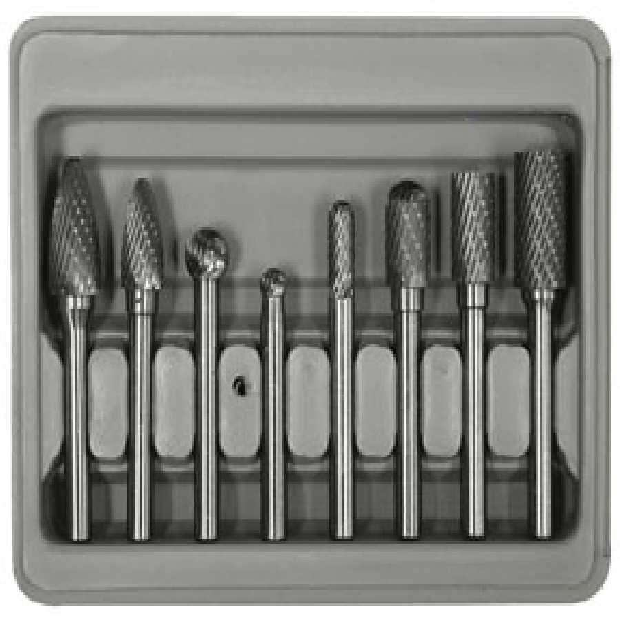 Double Cut Carbide Burr Set - 8-Pc