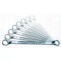 23/8 Shallow Offset Double Ended Ring Spanner Set - 8-Pc