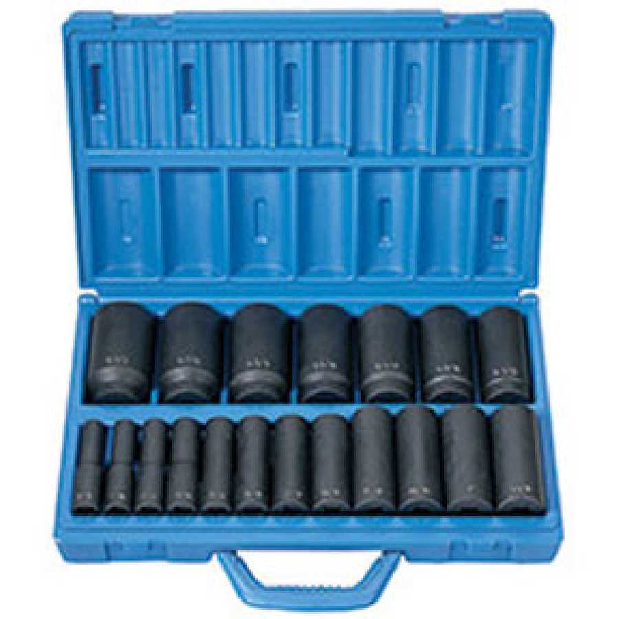 Grey Pneumatic | 1319D | Grey Pneumatic 1319D 19-Piece 1/2" Drive SAE Impact Set