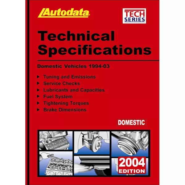 Technical Specifications Manual - 2004 Technical Specifications Manual - 2004