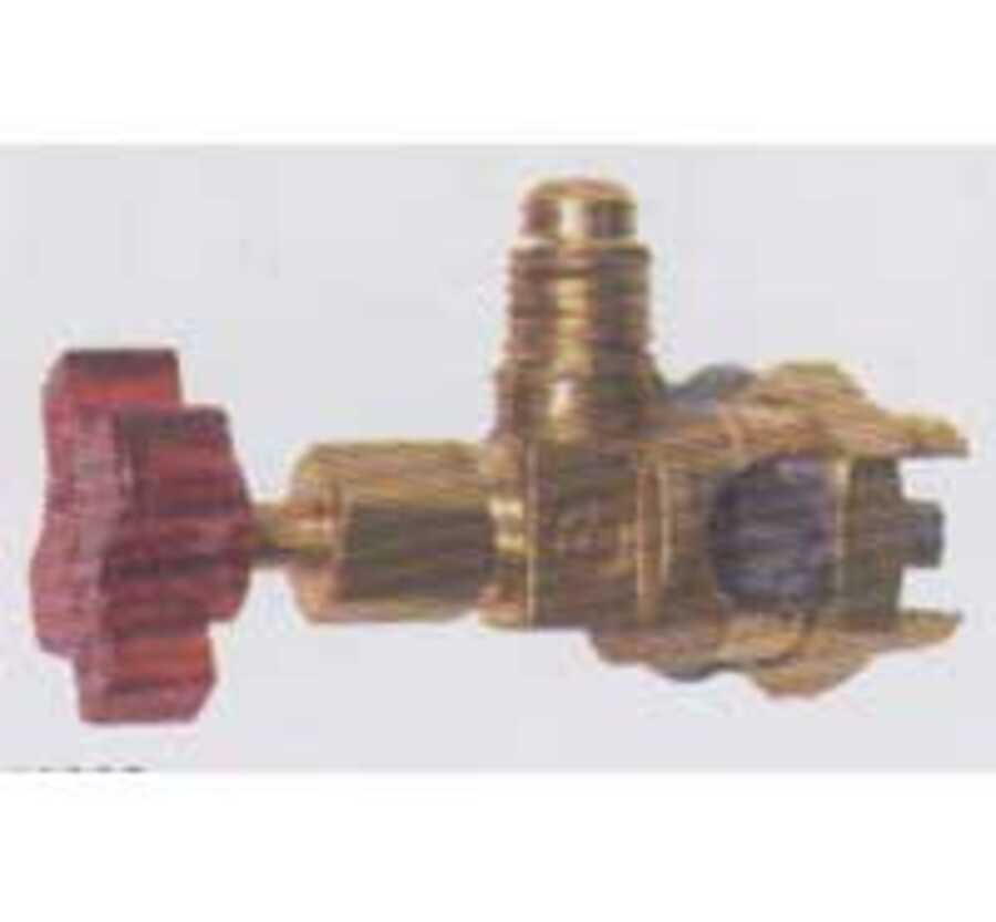 Tube Piercing Valve 1/4 SAE Fits 3/16 3/8 OD