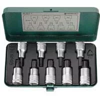 54CV/9 Spline Head Screwdriver Sockets 54CV/9 - 9-Pc